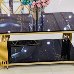 Golden Black Console Table